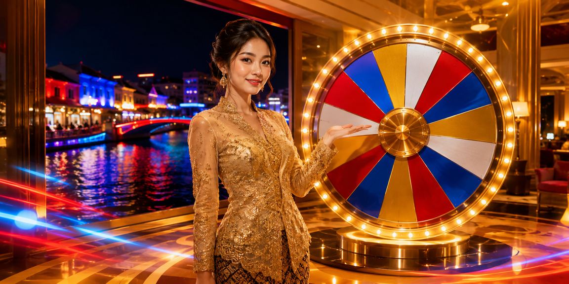 Lucky draw atmosphere and festive activities in Melaka with traditional kebaya attire